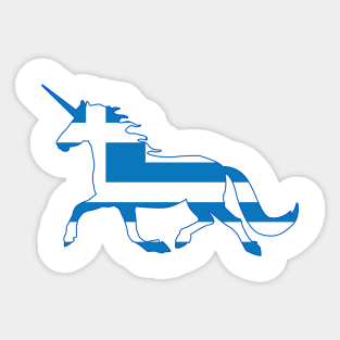 Greek Unicorn Sticker